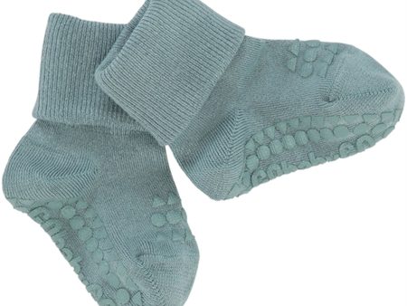 GObabyGO Bamboo Sokker Antislip Dusty Blue For Cheap