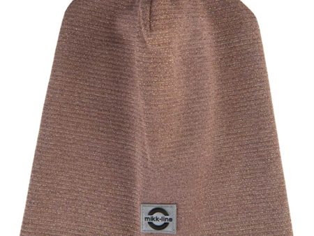 Mikk-Line Beanie Bomuld Lurex Twilight Mauve on Sale