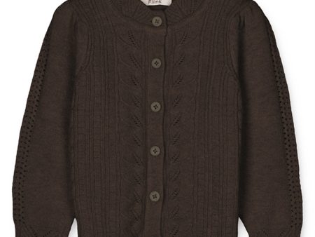 Fliink Coffee Bean Lilly Strikk Cardigan For Cheap