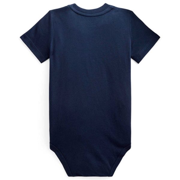 Polo Ralph Lauren Baby Boy Short Sleeved Bodystocking French Navy For Sale