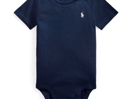 Polo Ralph Lauren Baby Boy Short Sleeved Bodystocking French Navy For Sale