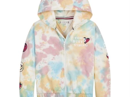 Tommy Hilfiger Zip Through Ecru Tie Dye For Discount