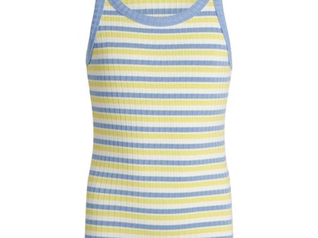 Mads Nørgaard 5x5 Stripe Carinila Top Multi Sunny Lime For Sale