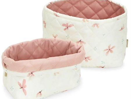 Cam Cam Copenhagen Quilted Opbevaringskurv 2 Pak Windflower Creme Online