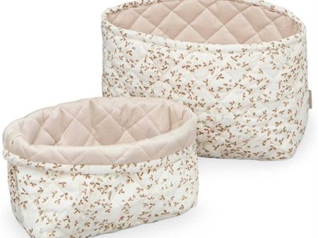 Cam Cam Copenhagen Quilted Opbevaringskurv 2 Pak Lierre Almond For Discount