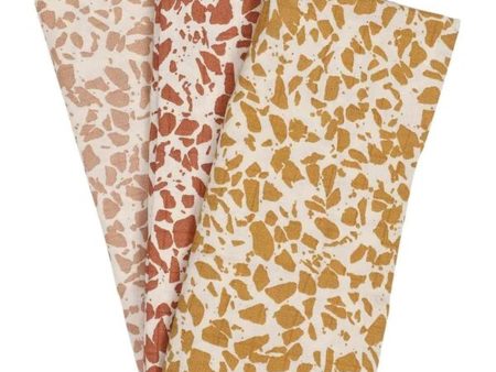 Haps Nordic Sui Stofbleer Muslin 3-pak Warm Terrazzo For Cheap