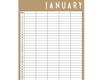 Design Letters Monthly Planner Beige Sale