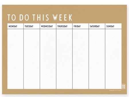 Design Letters Weekly Planner Beige For Cheap