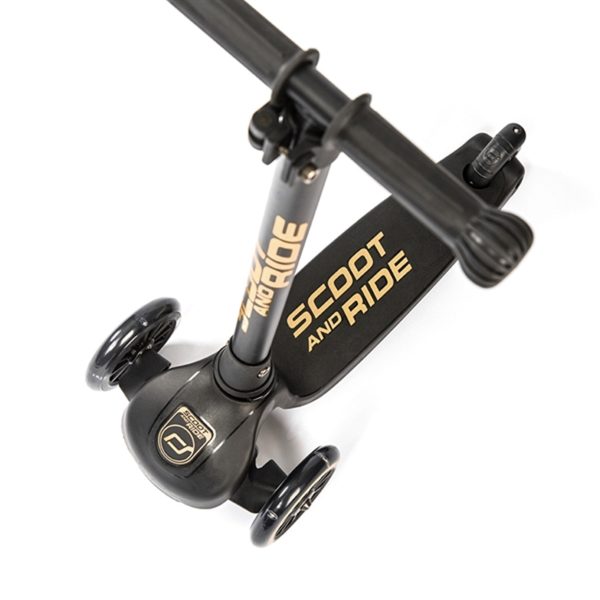 Scoot and Ride Highway Kick 3 LED Black Gold Online Hot Sale