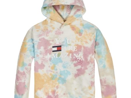 Tommy Hilfiger Hoodie Ecru Tie Dye Sale